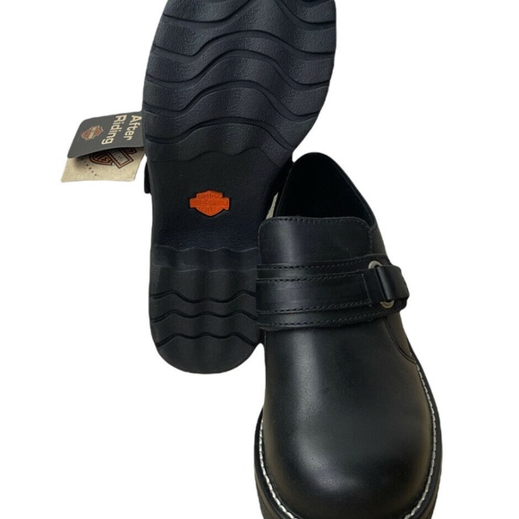 Harley Davidson 83002 Womens Black Leather Oxford Mary Janes Size: 7 - 8.5 VTG. - Picture 7 of 8